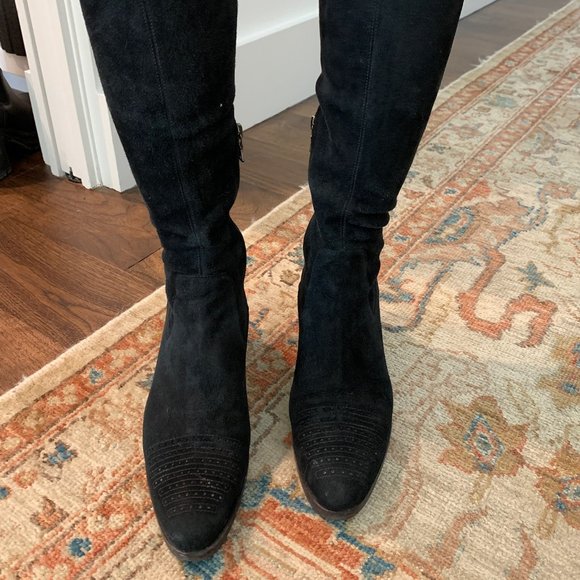 Prada black suede leather western boots - Picture 7 of 9